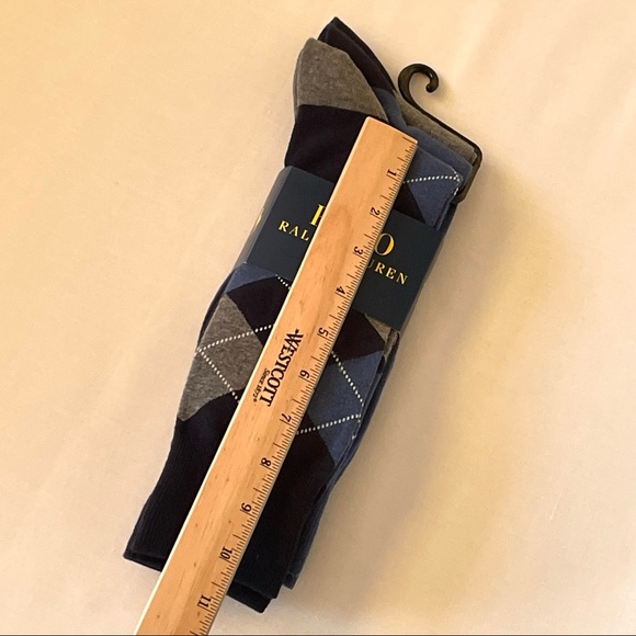 Polo Ralph Lauren Men's Dress Crew Socks 3 Pairs Set NWT New ZP899846PKN NAVBL - Picture 11 of 13